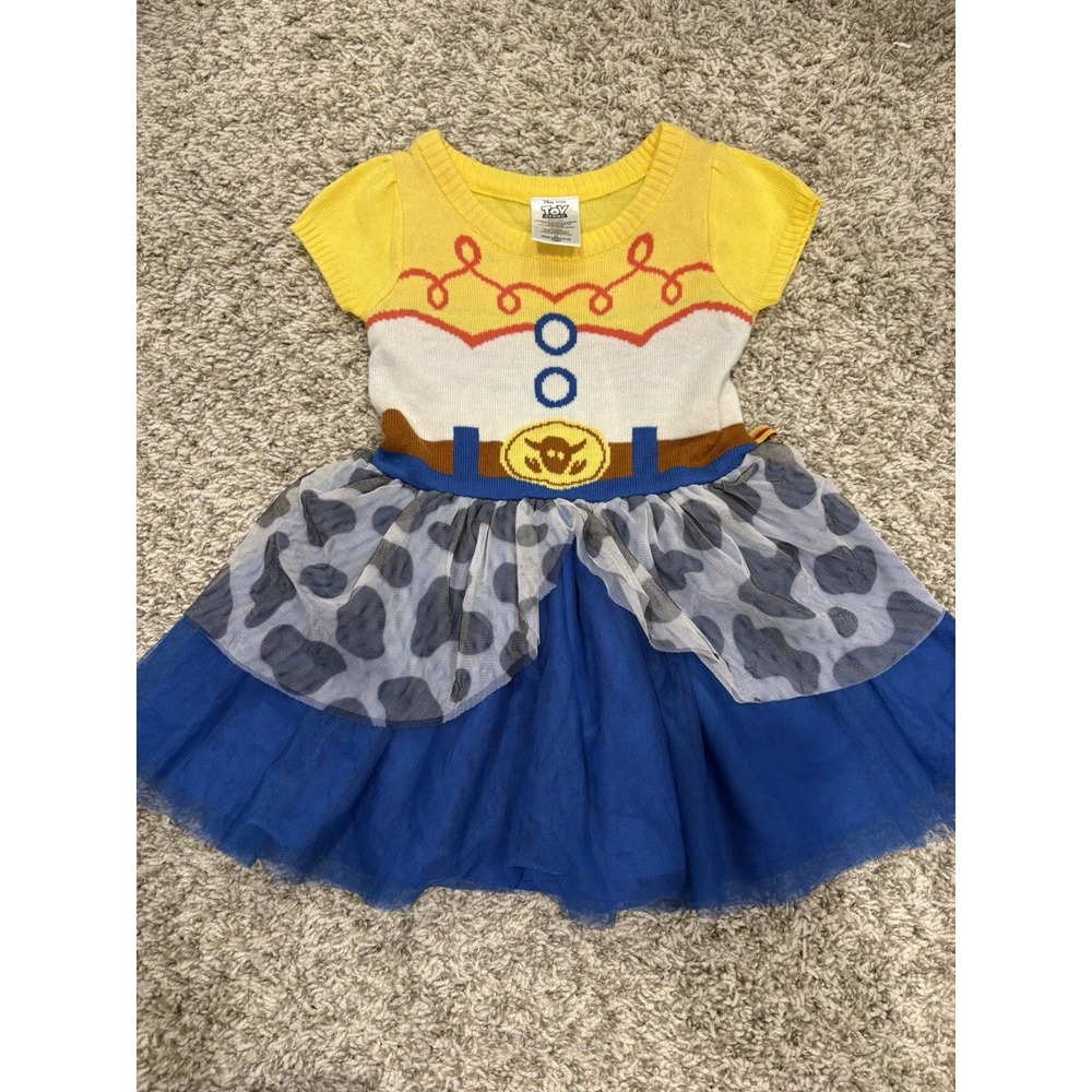 Disney Toy Story Girls Jessie Sweater Tutu Costume Dress Sz 3T 3 Cowgirl Dress